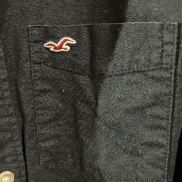 Hollister Women’s Stretch Button-Down Shirt – Dark Blue, Size Small - Picture 4 of 4